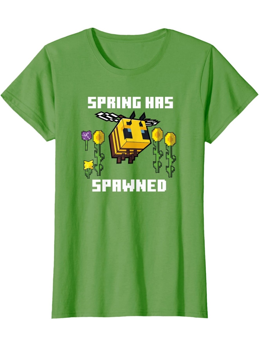 Graphic Green Short Sleeve Tee - Spring Has Spawned